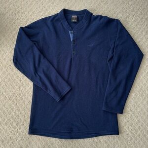 Patagonia Women’s Fleece Henley Shirt Size Small Navy